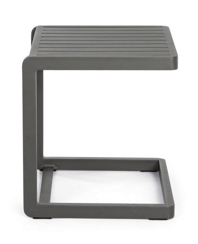 TAVOLINO IN ALLUMINIO ANTRACITE KONNOR 40X40CM