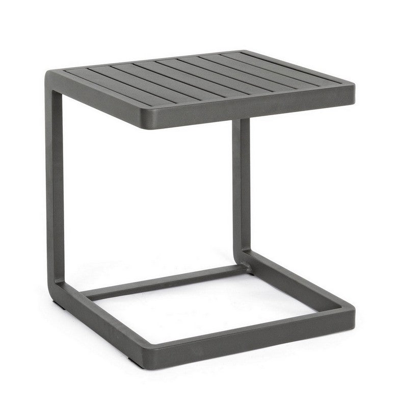 TAVOLINO IN ALLUMINIO ANTRACITE KONNOR 40X40CM