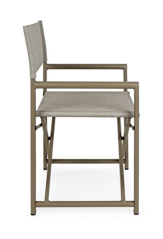 SEDIA REGISTA TAYLOR IN ALLUMINIO PIEGHEVOLE MARRONE