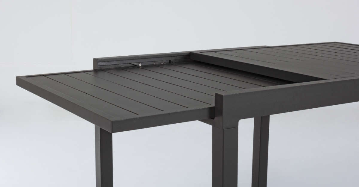 TAVOLO ALLUNGABILE PELAGIUS 83/166X80CM ANTRACITE