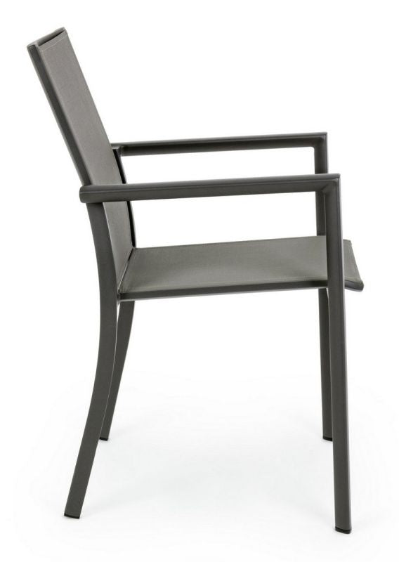 Sedia Impilabile Konnor Antracite 56.2x60x88 cm Bizzotto