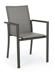 Sedia Impilabile Konnor Antracite 56.2x60x88 cm Bizzotto