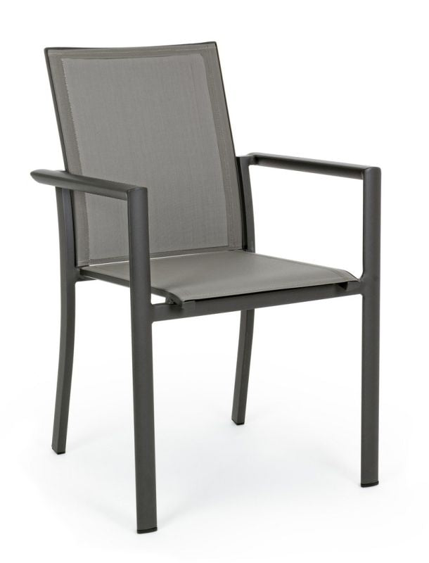 Sedia Impilabile Konnor Antracite 56.2x60x88 cm Bizzotto
