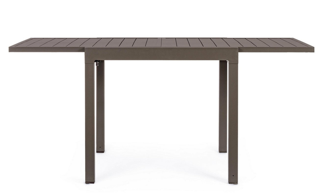 OFFERTA TAVOLO PELAGIUS ALLUNGABILE 83/166X80 MARRONE CAFFE'+4 POLTRONE PELAGIUS