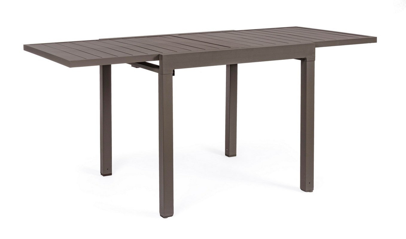 OFFERTA TAVOLO PELAGIUS ALLUNGABILE 83/166X80 MARRONE CAFFE'+4 POLTRONE PELAGIUS
