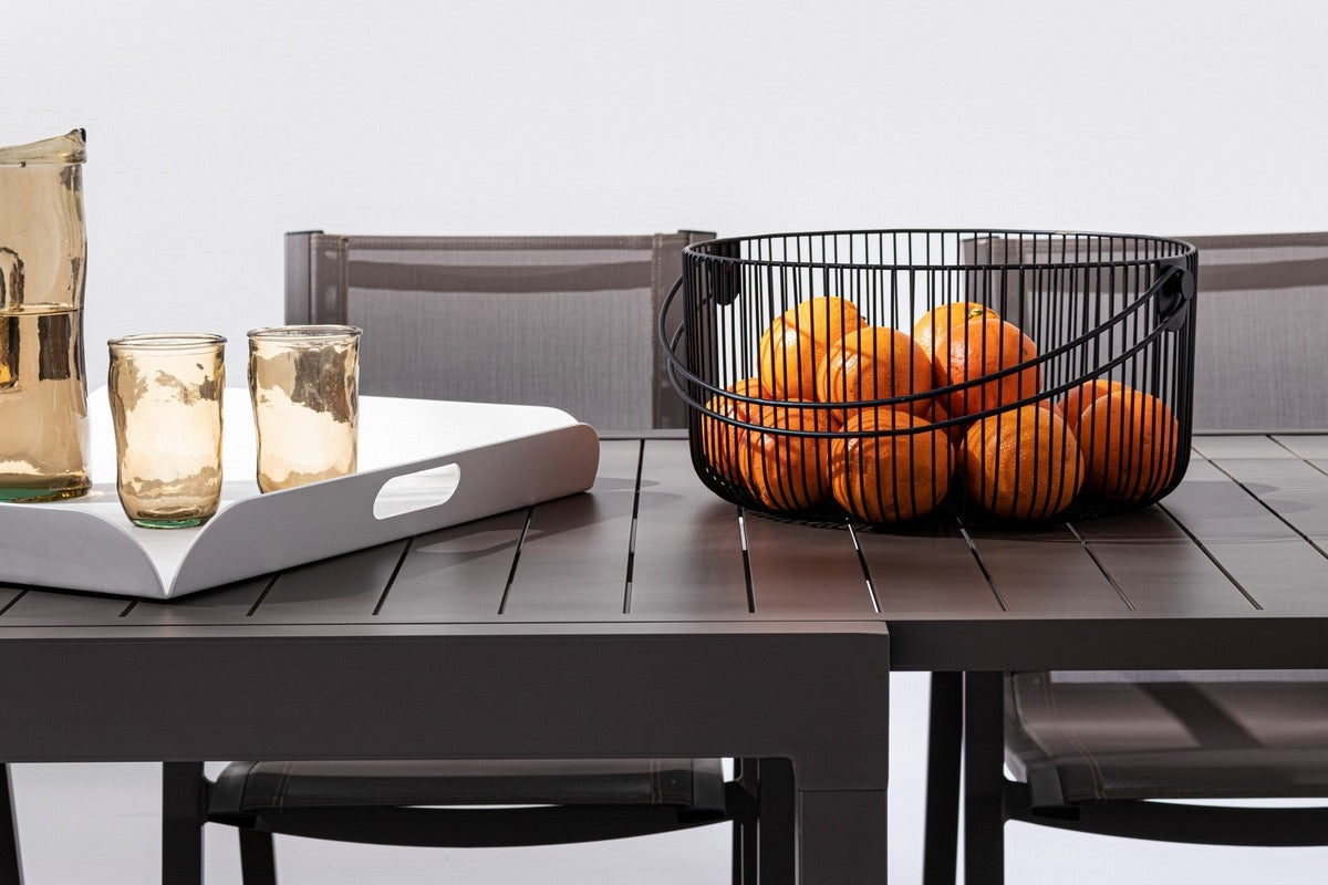 OFFERTA TAVOLO PELAGIUS ALLUNGABILE 135/270X90 MARRONE CAFFE'+4 POLTRONE PELAGIUS