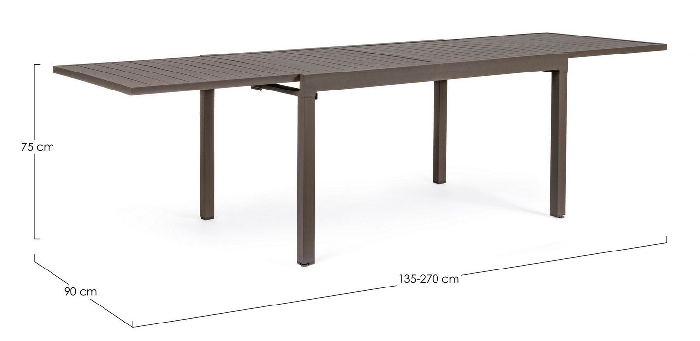 TAVOLO PELAGIUS ALLUNGABILE 90X135/270CM MARRONE