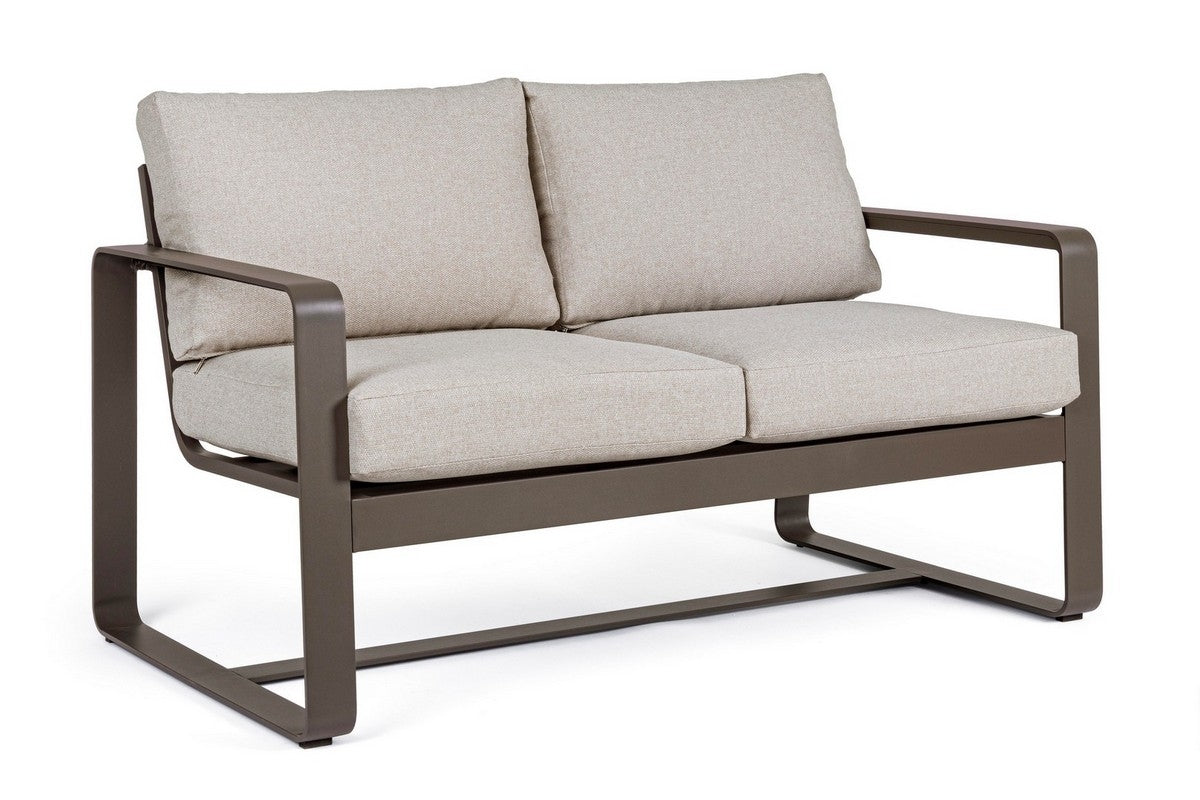 SALOTTO MERRIGAN 2 POLTRONE + DIVANO 2 POSTI + TAVOLINO BASSO MARRONE