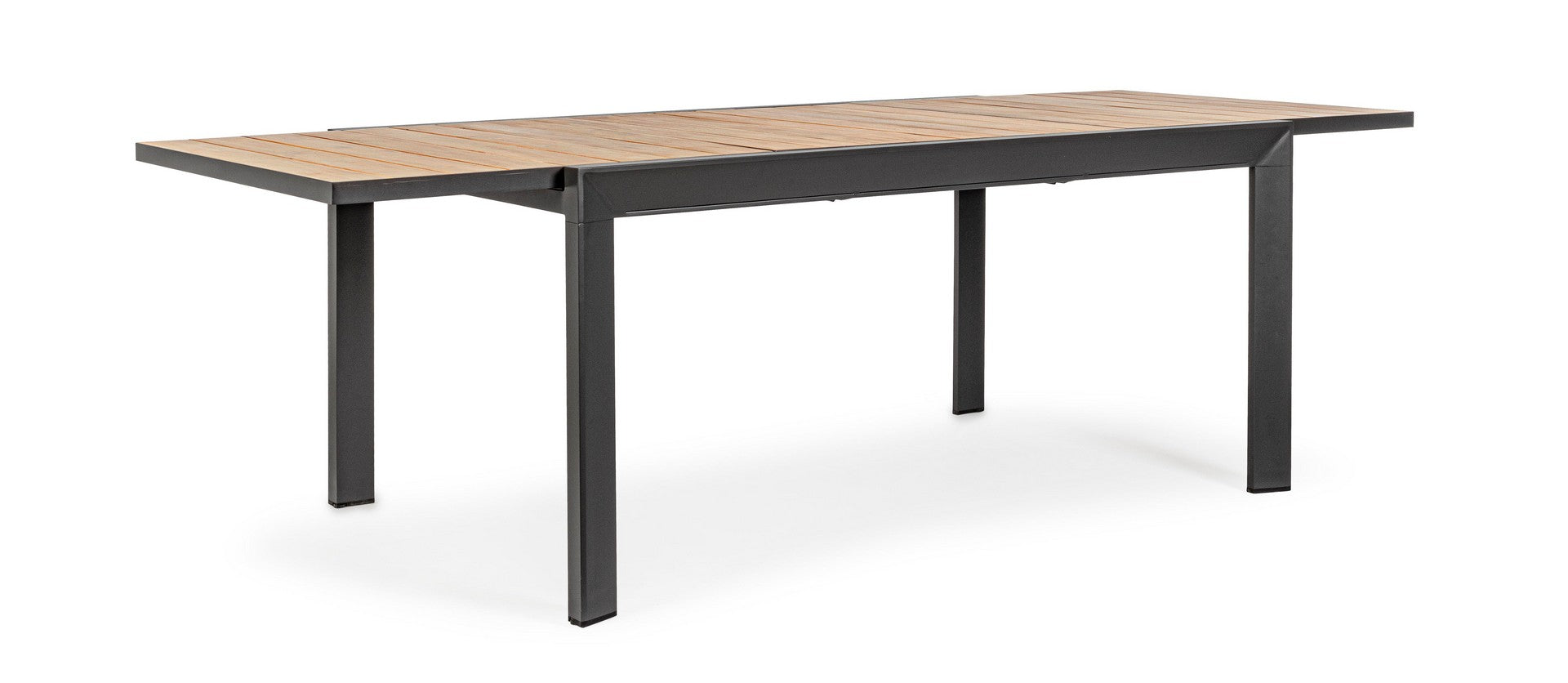 OFFERTA TAVOLO BELMAR ALLUNGABILE 100X160/240CM ANTRACITE +4 POLTRONE DUCA GRAFITE/NERO