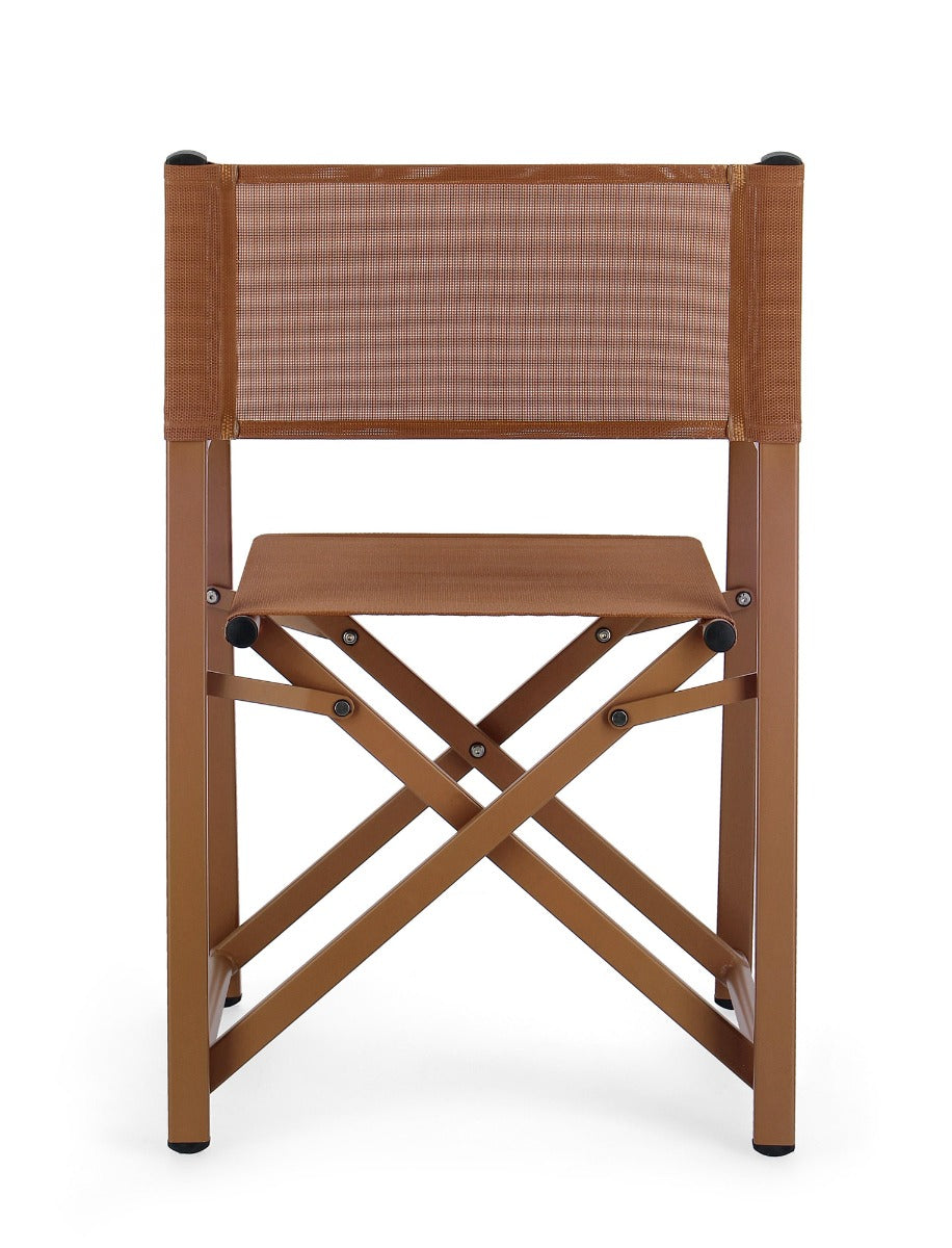 SEDIA REGISTA TAYLOR IN ALLUMINIO PIEGHEVOLE PECAN