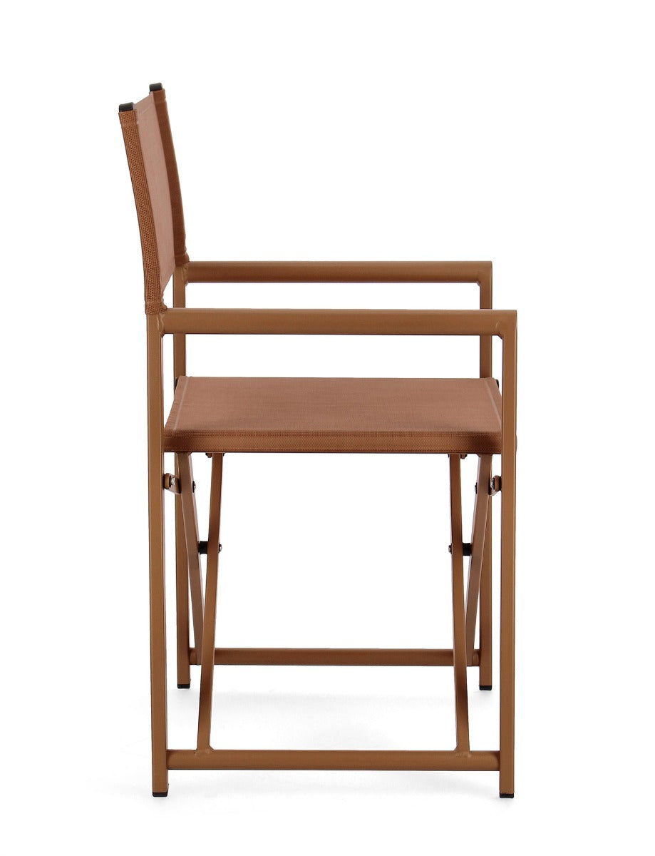 SEDIA REGISTA TAYLOR IN ALLUMINIO PIEGHEVOLE PECAN