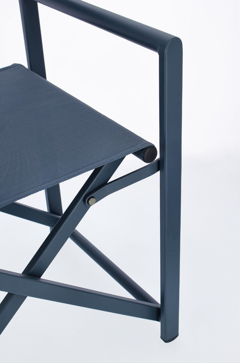 SEDIA REGISTA TAYLOR IN ALLUMINIO PIEGHEVOLE BLU NAVY