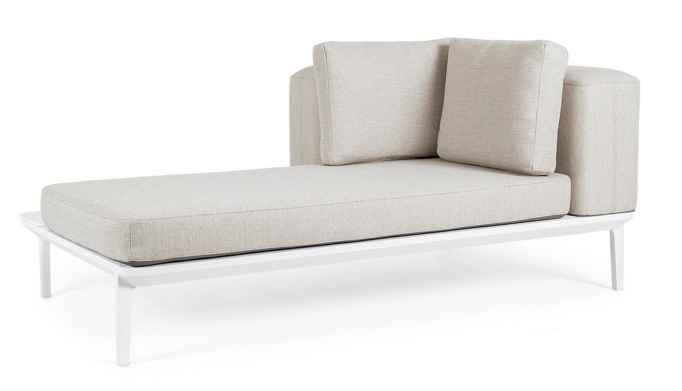 DIVANO DUE POSTI LOUNGE IN ALLUMINIO BIANCO WG20 MATRIX
