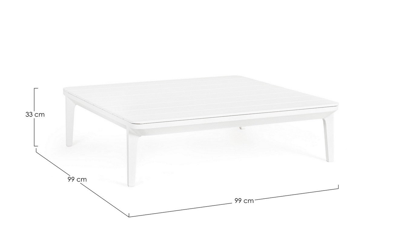 TAVOLINO IN ALLUMINIO BIANCO WG20 MATRIX 99X99CM