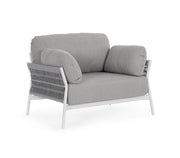 POLTRONA PARDIS CON CUSCINI BIANCO/GRIGIO