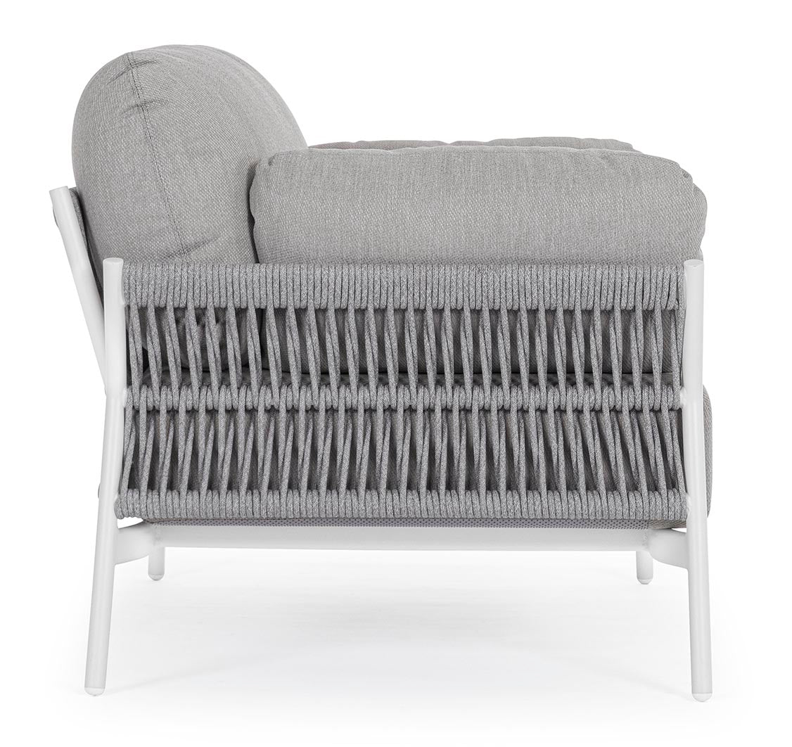 POLTRONA PARDIS CON CUSCINI BIANCO/GRIGIO
