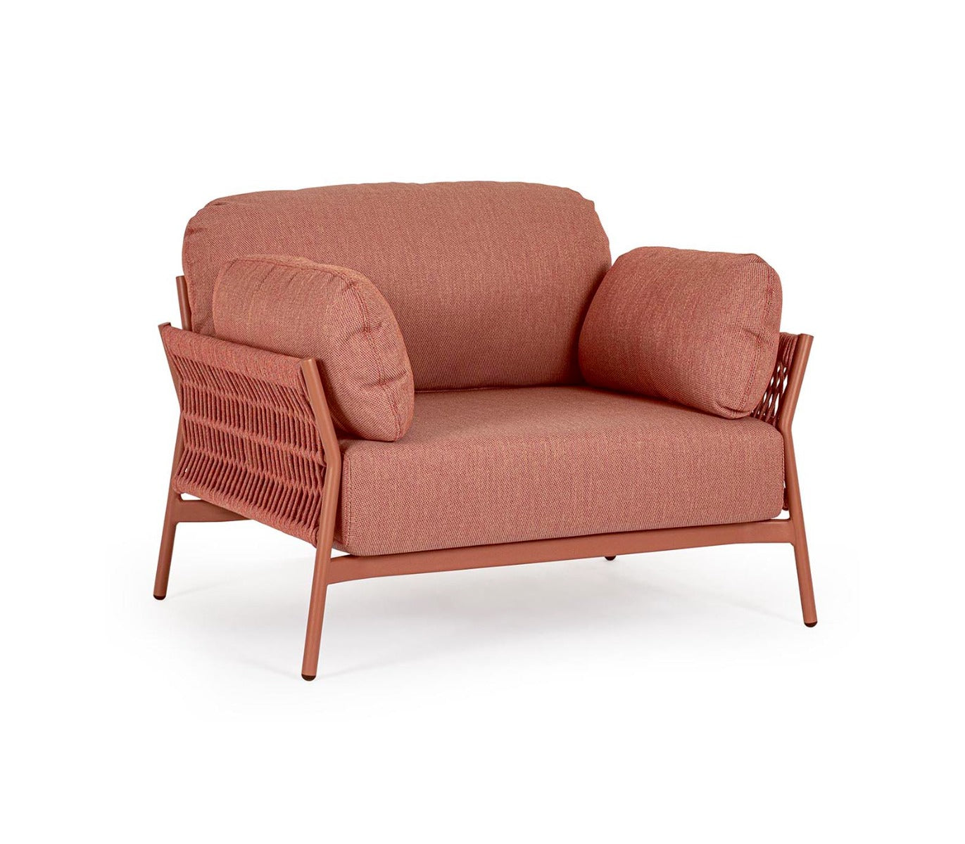POLTRONA PARDIS CON CUSCINI TERRACOTTA