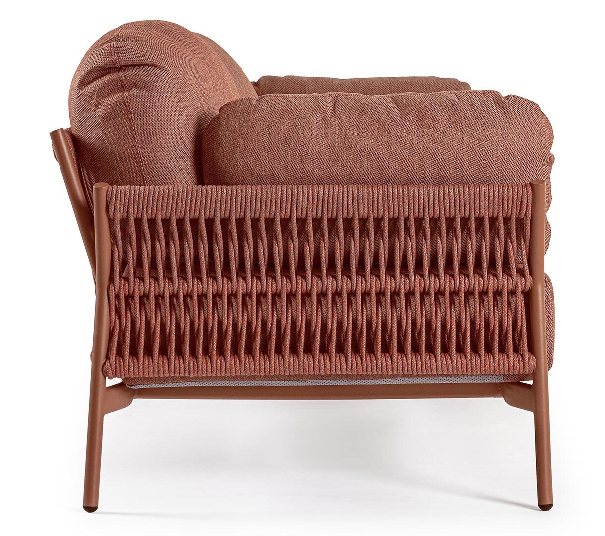 DIVANO 2 POSTI PARDIS CON CUSCINI TERRACOTTA