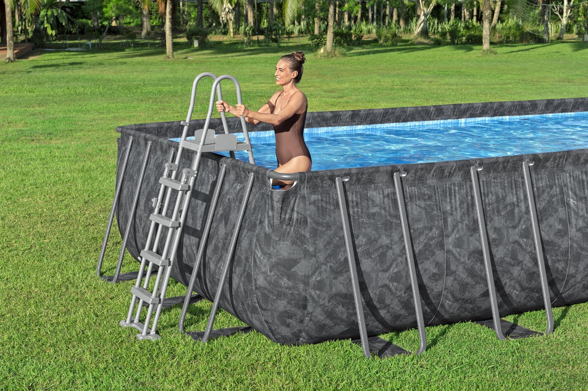 Piscina APX 365 732x366xH132 cm Effetto Marmo Scuro Bestway