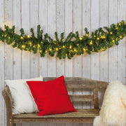 Festone Natalizio Ramo Pino 270CM D25CM 400LED Bianco Caldo Smart Verde Peraga Christmas