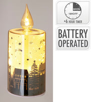 Candela decorativa a LED, altezza 21 cm, luce bianco caldo