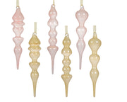 Pendente in vetro trasparente D 4 cm altezza 18 cm colori modello assortito Peraga Christmas