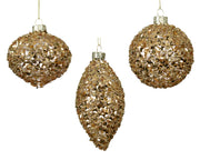 pallina di natale in vetro con paillettes oro D 8 cm oro Peraga Christmas