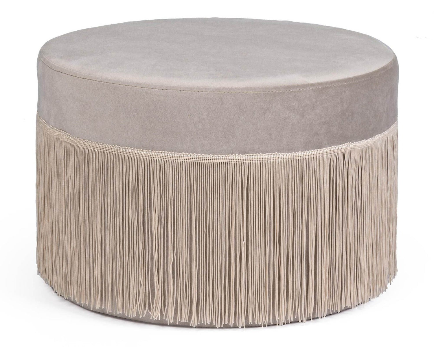 POUF LEILANI GRIGIO CHIARO D45CM