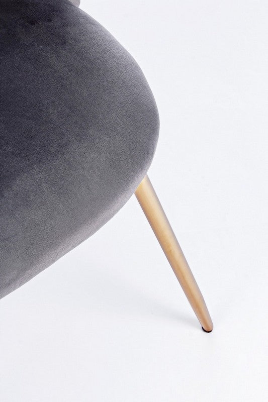 SEDIA IN VELLUTO GRIGIO SCURO - TANYA