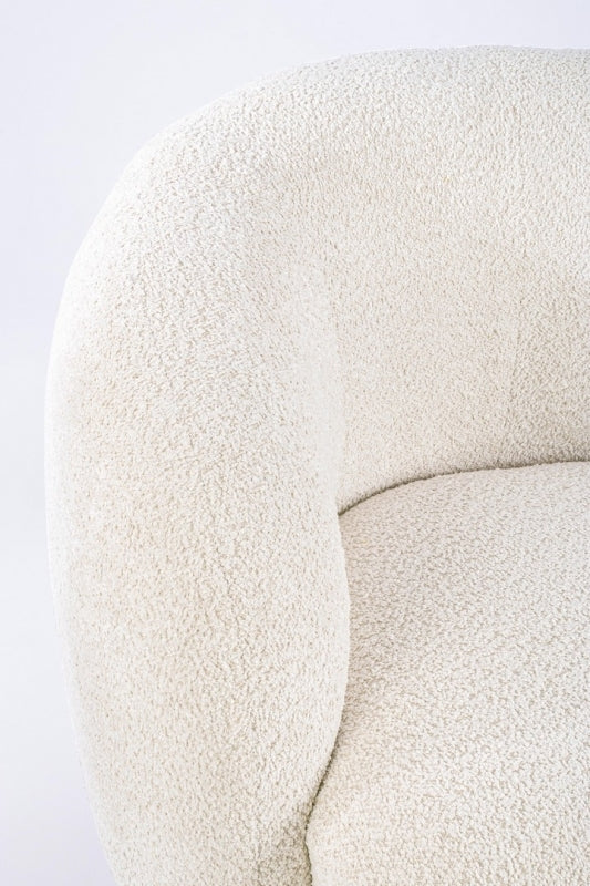 POLTRONA EFFETTO BOUCLE' NATURALE - TECLA