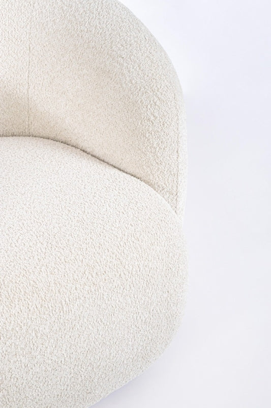 POLTRONA EFFETTO BOUCLE' NATURALE - TECLA