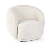 POLTRONA EFFETTO BOUCLE' NATURALE - TECLA