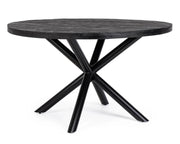 TAVOLO TONDO HASTINGS D130 IN LEGNO DI MANGO E ACCIAIO