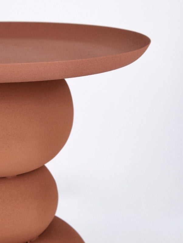 TAVOLINO IN ACCIAIO TERRACOTTA - ALPA