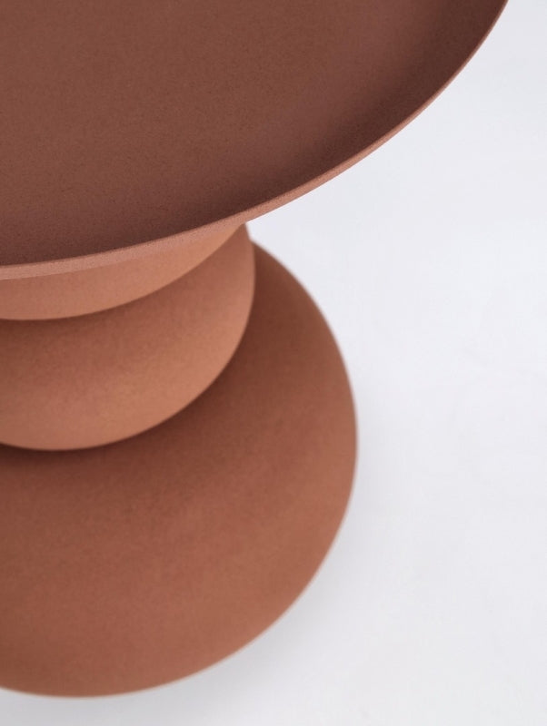 TAVOLINO IN ACCIAIO TERRACOTTA - ALPA
