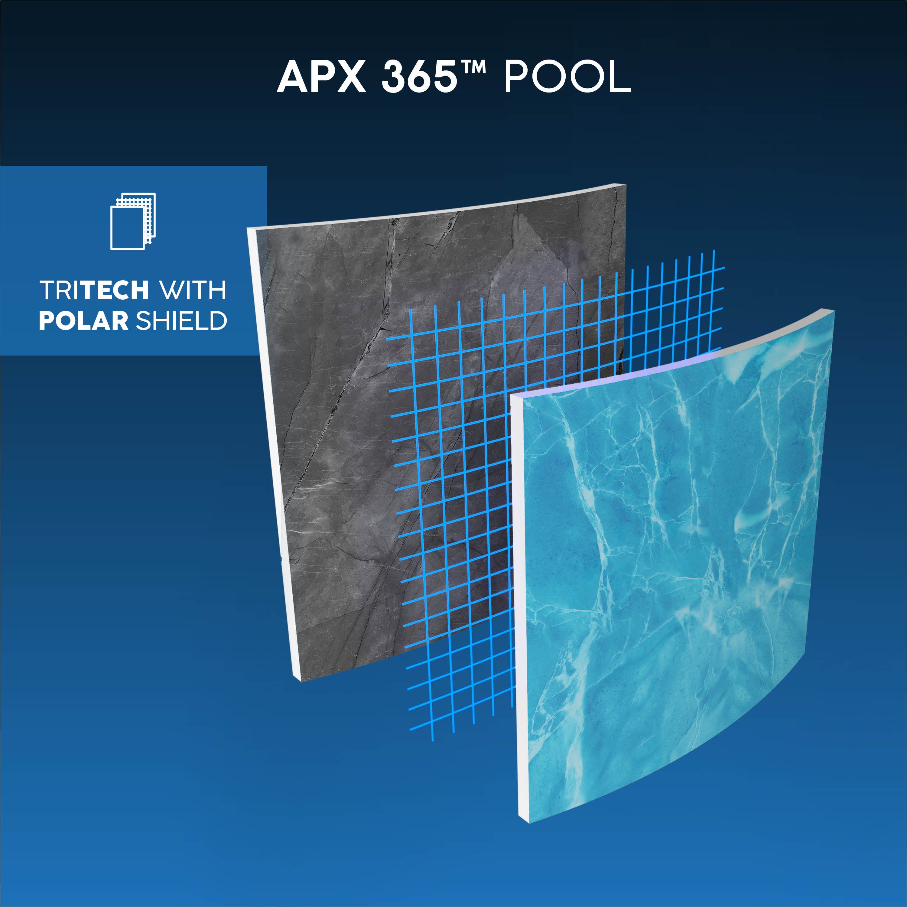 Piscina APX 365 732x366xH132 cm Effetto Marmo Scuro Bestway