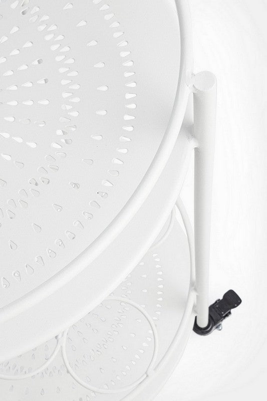 CARRELLO CON PORTABOTTIGLIE BURTON BIANCO