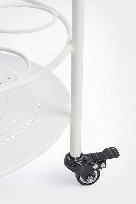 CARRELLO CON PORTABOTTIGLIE BURTON BIANCO
