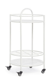 CARRELLO CON PORTABOTTIGLIE BURTON BIANCO