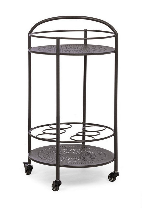 CARRELLO CON PORTABOTTIGLIE BURTON ANTRACITE