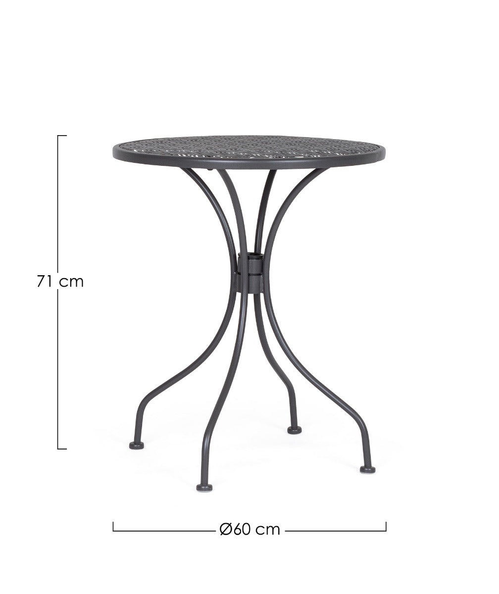 TAVOLO DA GIARDINO LIZETTE ANTRACITE 60CM
