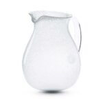 CARAFFA IN VETRO BIANCO TRASPARENTE CON MANICO COLLEZIONE MEMENTO