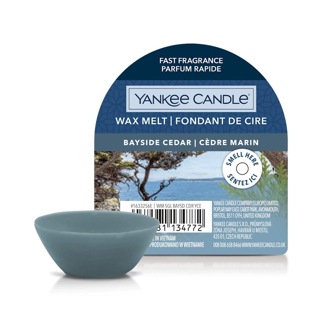 Cera da Fondere Bayside Cedar 22g Blu Yankee Candle