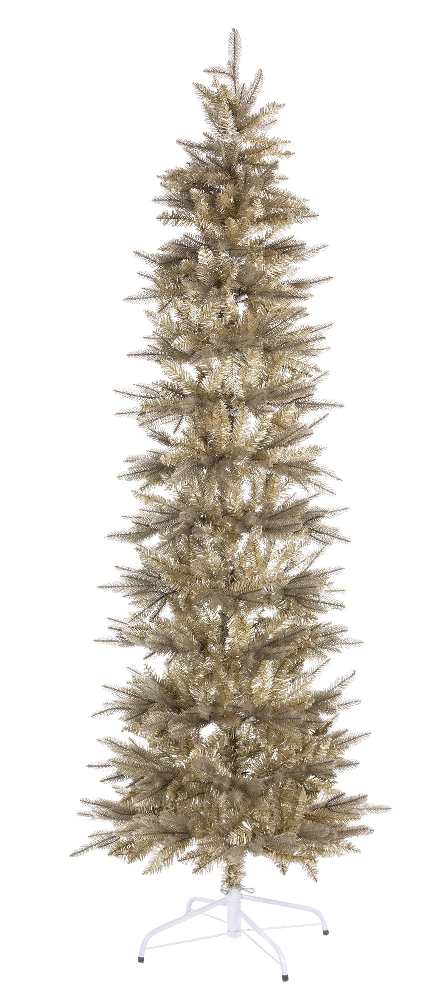 ALBERO DI NATALE SLIM TISSI DORATO 210CM