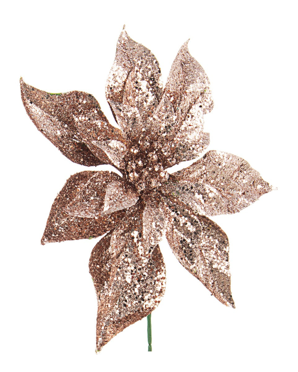 RAMO CON POINSETTIA 22CM ROSA ADRIEL