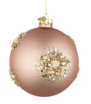 PALLINA DI NATALE FAIRY ORO ROSA D10CM