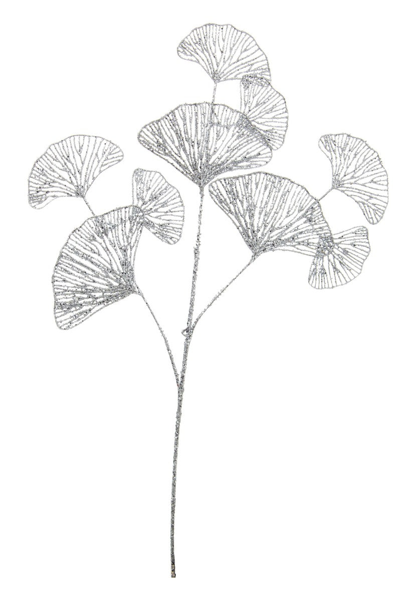RAMO GINGKO BILOBA ARGENTO 70CM