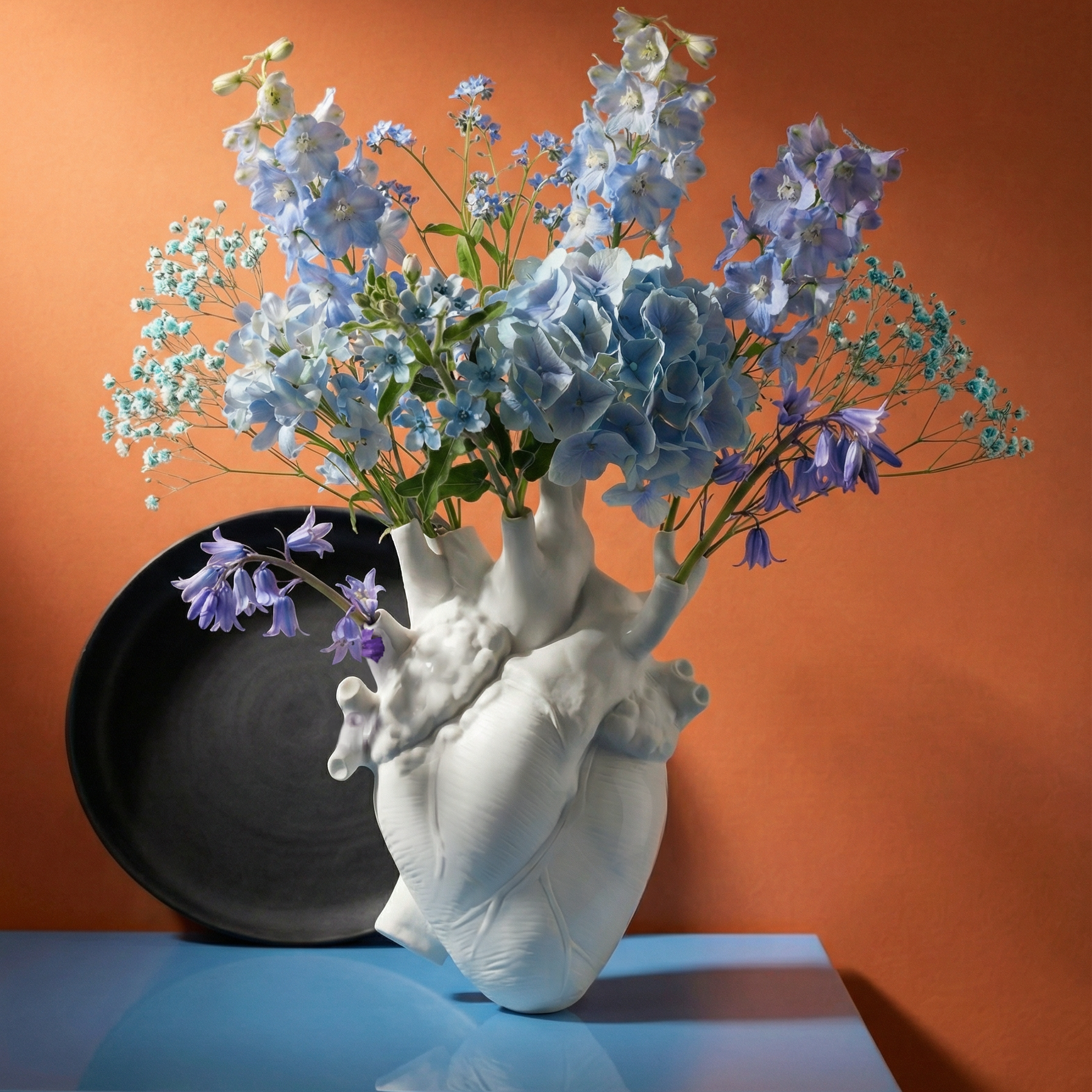 Vaso Love in Bloom a forma di cuore 16 5x9x25 cm Bianco SELETTI
