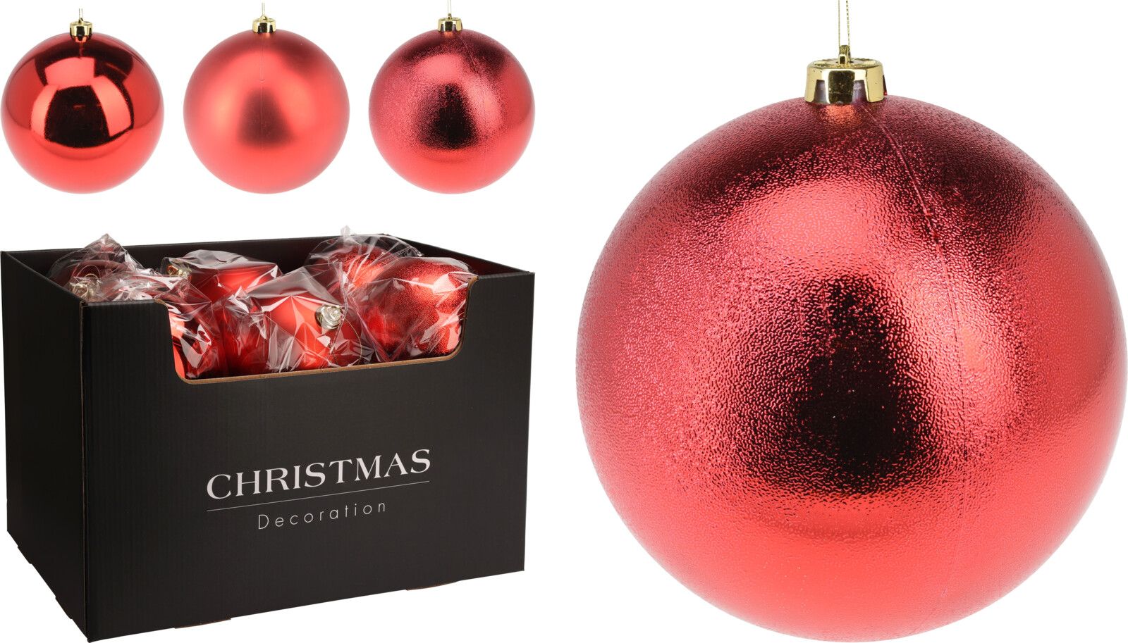 pallina di natale Opaca Natalizia Rossa 14cm modello assortito