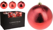 pallina di natale Opaca Natalizia Rossa 14cm modello assortito